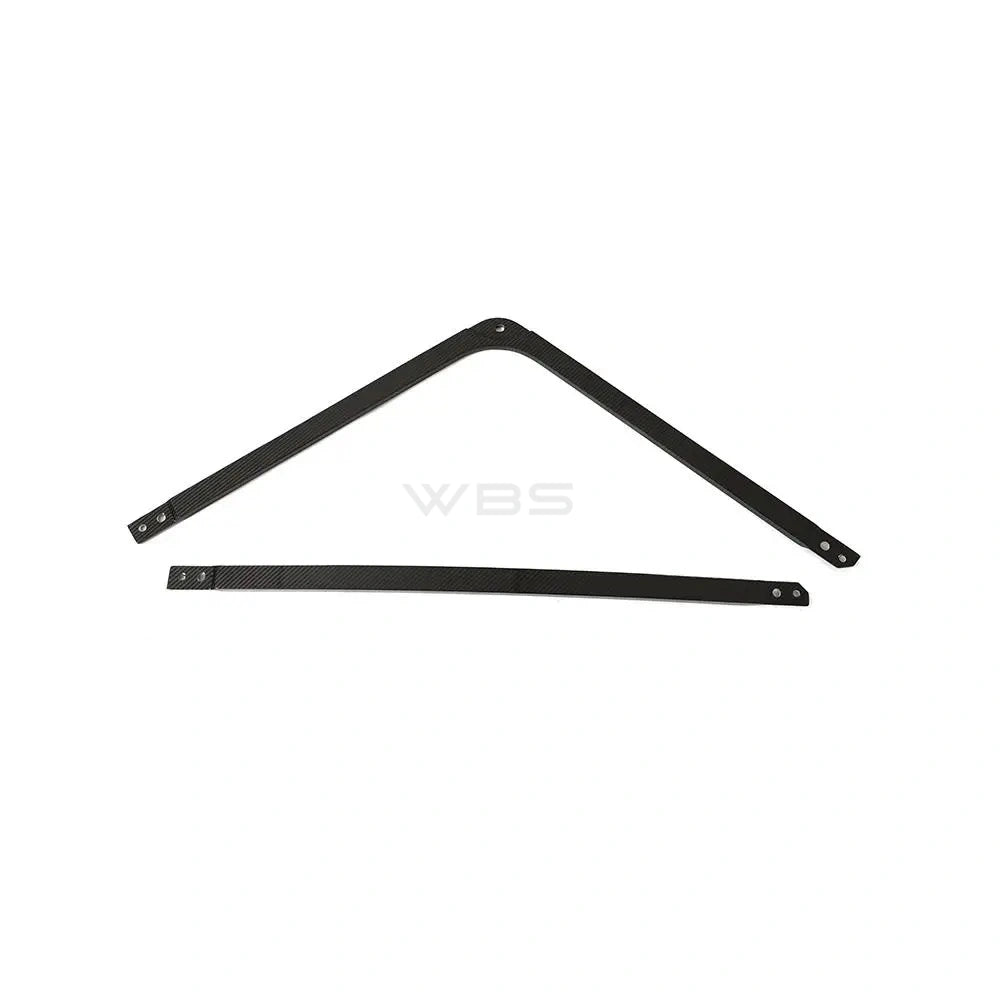 BMW G8X M3 - M4 ENGINE STRUT BRACE BAR DRY CARBON FIBER WITH RED STRIPE ACCENT