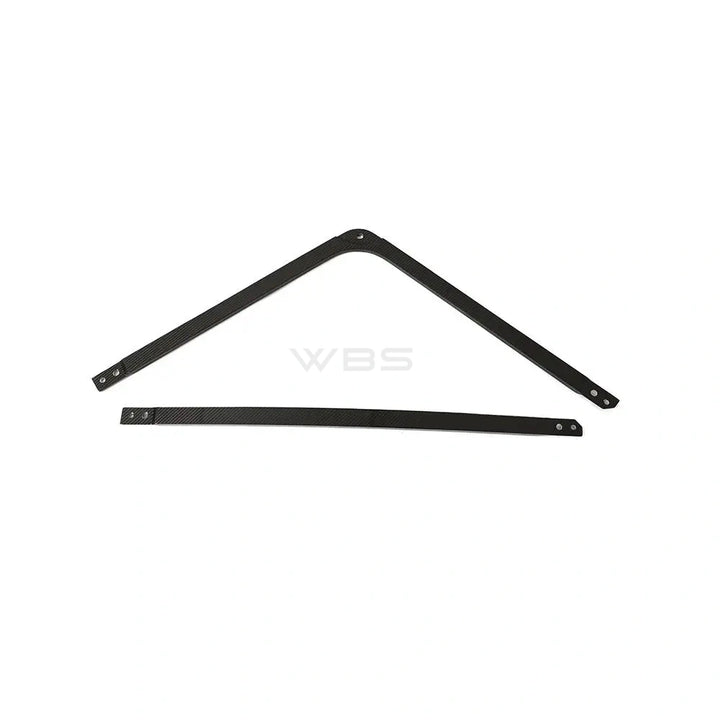 BMW G8X M3 - M4 ENGINE STRUT BRACE BAR DRY CARBON FIBER WITH RED STRIPE ACCENT