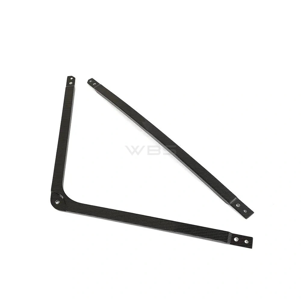 BMW G8X M3 - M4 ENGINE STRUT BRACE BAR DRY CARBON FIBER WITH RED STRIPE ACCENT