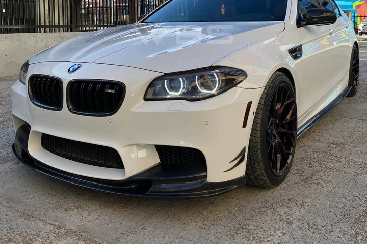 BMW F10 M5 FRONT LIP 3D STYLE GENUINE CARBON FIBER