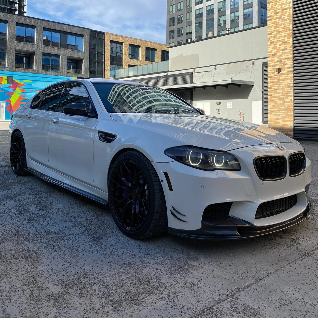 BMW F10 M5 FRONT LIP 3D STYLE GENUINE CARBON FIBER