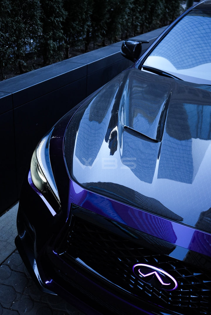 INFINITI Q50 SV STYLE GENUINE CARBON FIBER HOOD