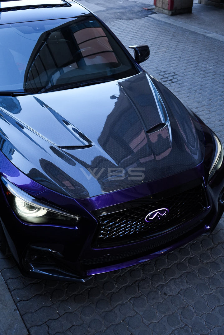 INFINITI Q50 SV STYLE GENUINE CARBON FIBER HOOD