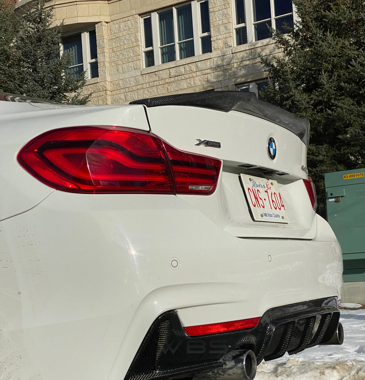 BMW 4 SERIES M4 STYLE TRUNK SPOILER GENUINE CARBON FIBER F32 F33 F36