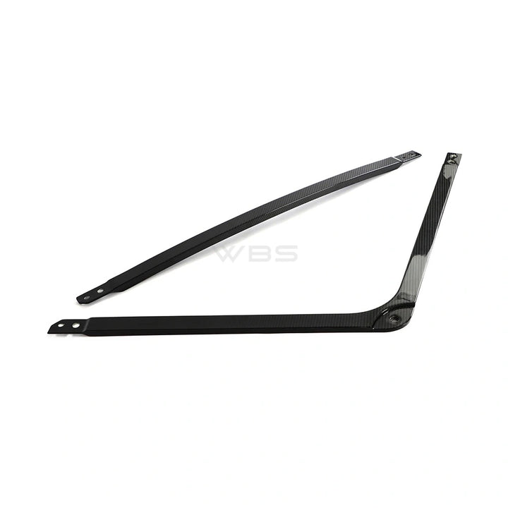 BMW G8X M3 - M4 ENGINE STRUT BRACE BAR DRY CARBON FIBER WITH RED STRIPE ACCENT