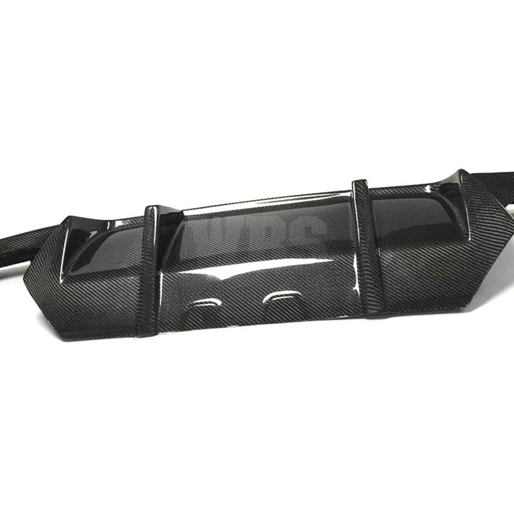 BMW F10 5 SERIES REAR DIFFUSER GENUINE CF DTM STYLE/ DIGITAL LED LIGHT DESIGN