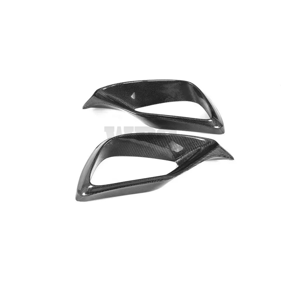 MERCEDES W213 E63 FRONT BUMPER VENT TRIMS GENUINE CARBON FIBER