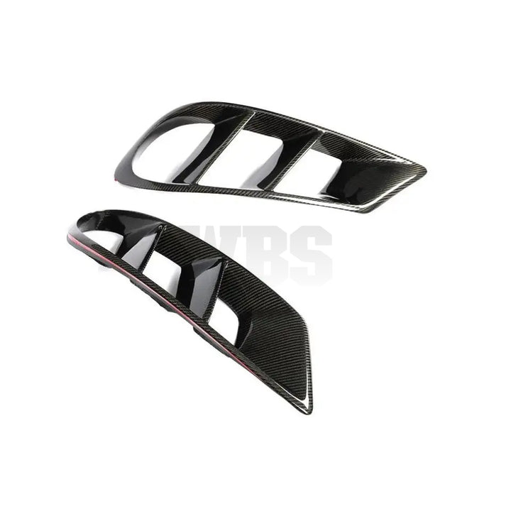 MERCEDES W218 CLS FRONT BUMPER VENT TRIMS GENUINE CARBON FIBER