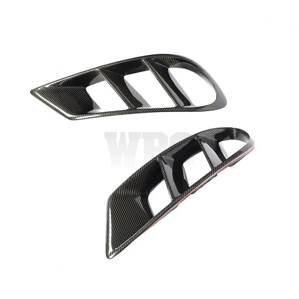 MERCEDES W218 CLS FRONT BUMPER VENT TRIMS GENUINE CARBON FIBER