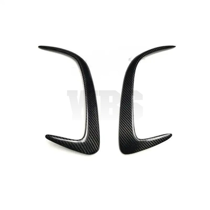 MERCEDES W117 CLA45 FRONT BUMPER VENT CANARDS GENUINE CARBON FIBER