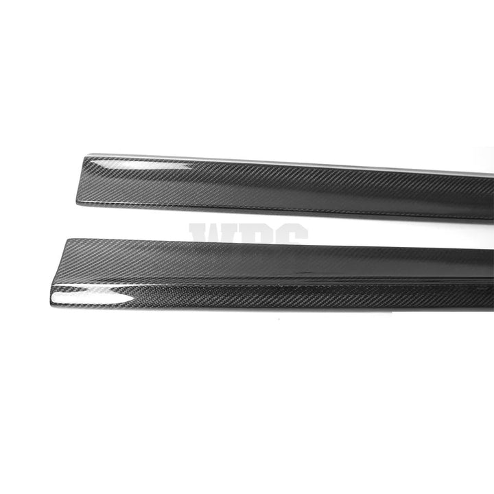MERCEDES W204 C63 AMG SIDE SKIRT EXTENSIONS GENUINE CARBON FIBER