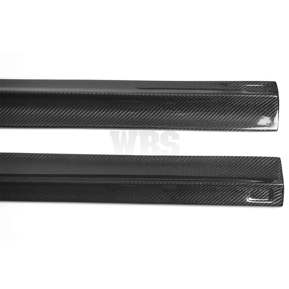 MERCEDES W204 C63 AMG SIDE SKIRT EXTENSIONS GENUINE CARBON FIBER