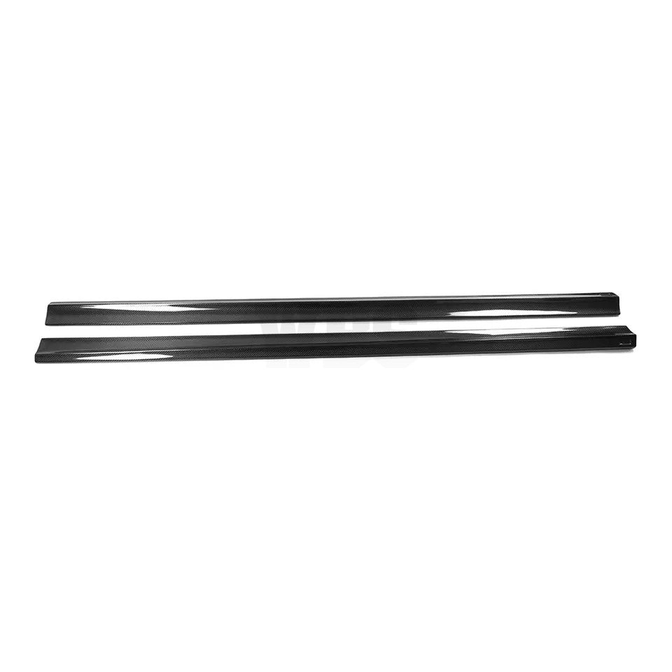 MERCEDES W204 C63 AMG SIDE SKIRT EXTENSIONS GENUINE CARBON FIBER
