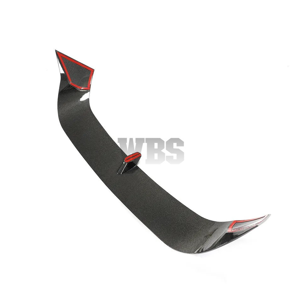 VOLKSWAGEN GOLF R/ GTI MK8 REAR ROOF SPOILER L-STYLE, CARBON FIBER MATERIAL