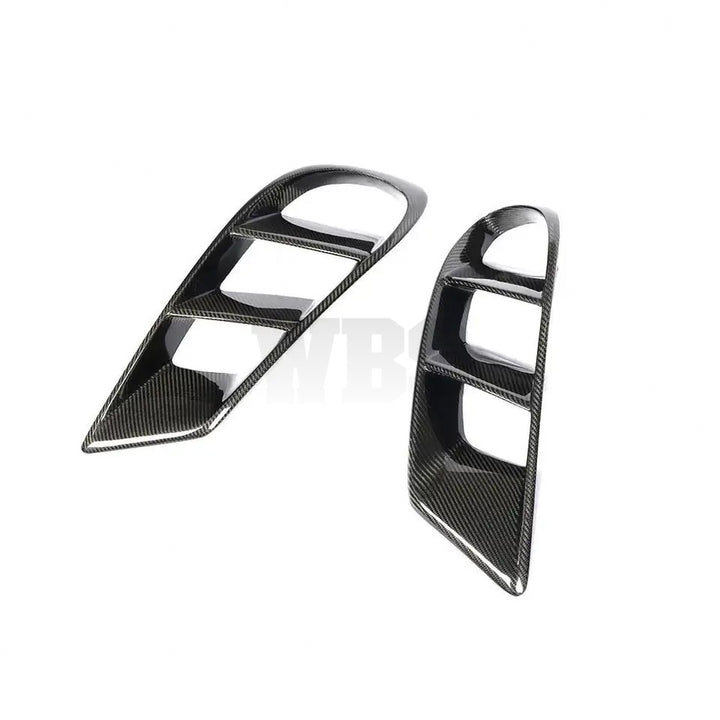 MERCEDES W218 CLS FRONT BUMPER VENT TRIMS GENUINE CARBON FIBER