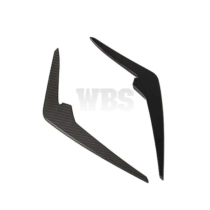 AUDI RS6 RS7 C8 WBS STYLE FRONT BUMPER CANARD, 4K GENUINE CARBON FIBER