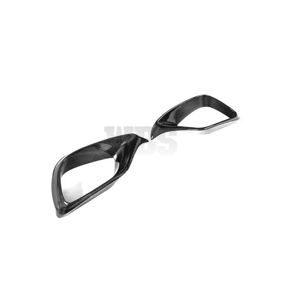 MERCEDES W213 E63 FRONT BUMPER VENT TRIMS GENUINE CARBON FIBER