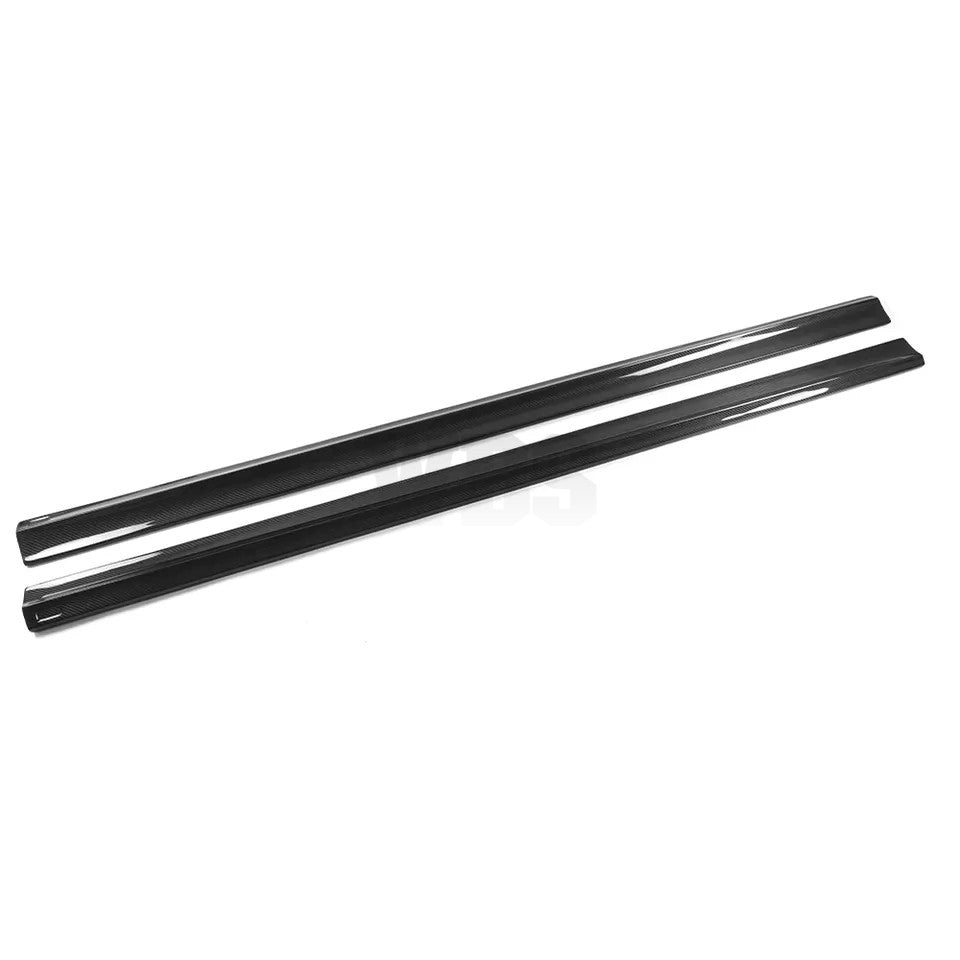 MERCEDES W204 C63 AMG SIDE SKIRT EXTENSIONS GENUINE CARBON FIBER
