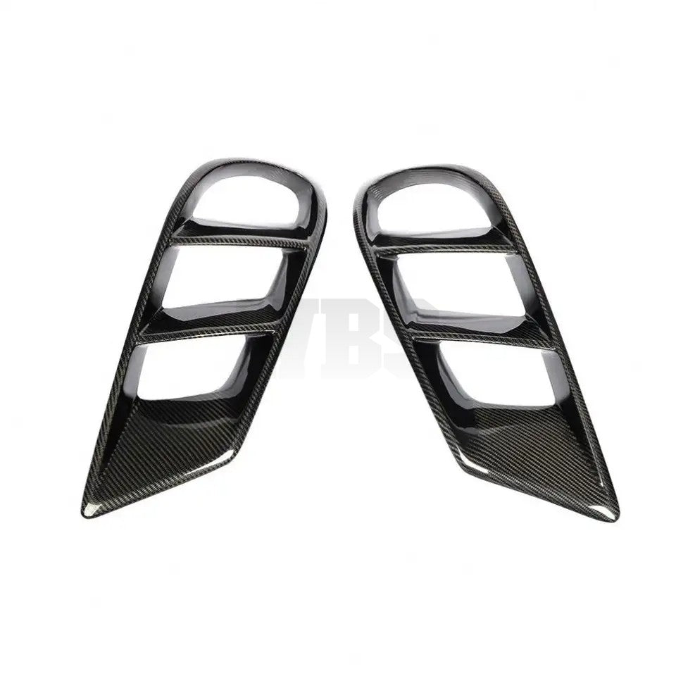 MERCEDES W218 CLS FRONT BUMPER VENT TRIMS GENUINE CARBON FIBER