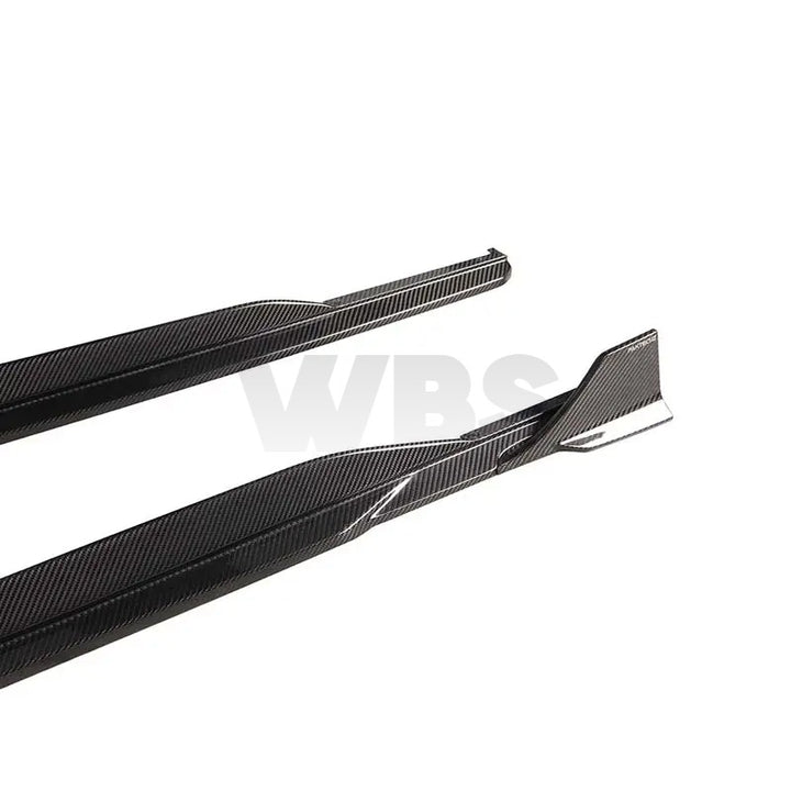 AUDI RS6/RS7 C8 SIDE SKIRT EXTENSIONS WBS DESIGN, GENUINE CARBON FIBER MATERIAL