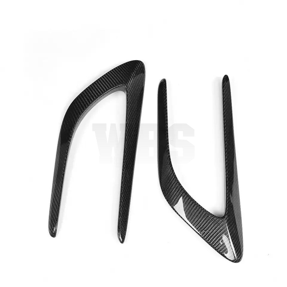MERCEDES W205 C63 COUPE FRONT FENDER TRIMS GENUINE CARBON FIBER