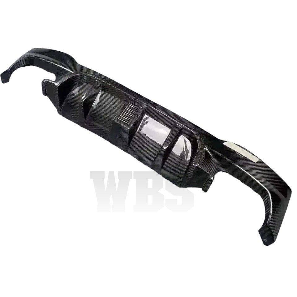 BMW 5-SERIES G30 REAR DIFFUSER WBS 3D DESGIN GENUINE CF 3RD BRAKE LED STYLE