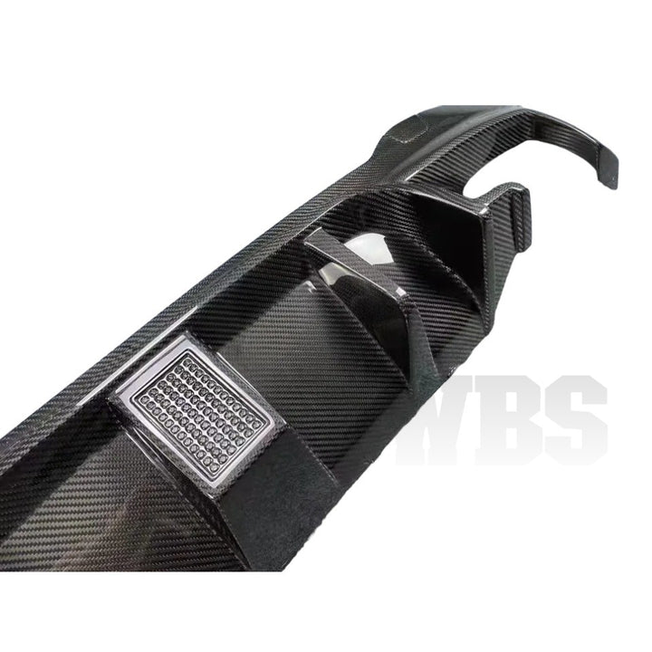 BMW 5-SERIES G30 REAR DIFFUSER WBS 3D DESGIN GENUINE CF 3RD BRAKE LED STYLE