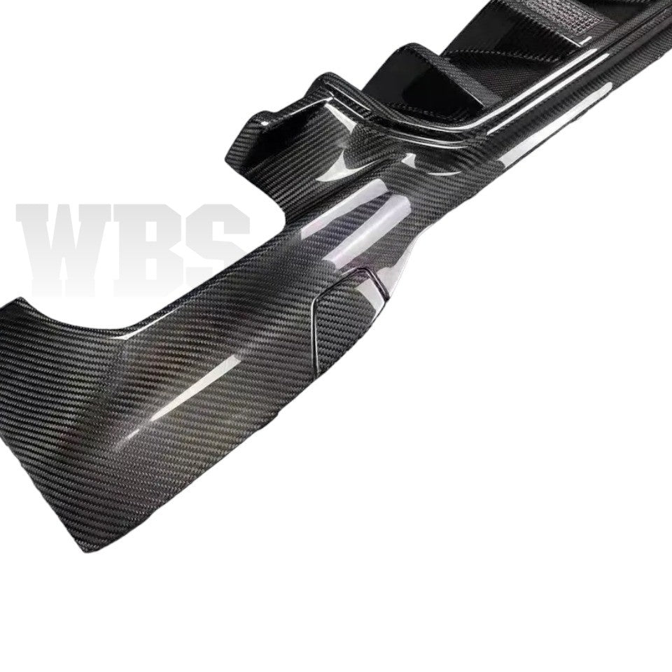 BMW 5-SERIES G30 REAR DIFFUSER WBS 3D DESGIN GENUINE CF 3RD BRAKE LED STYLE