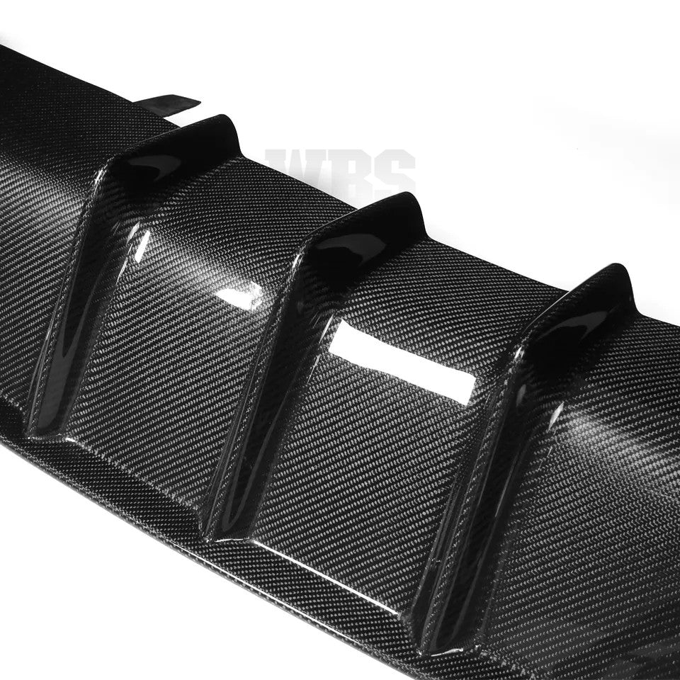 LEXUS IS F SPORT REAR BUMPER DIFFUSER W-STYLE, 3D GENUINE CARBON FIBER