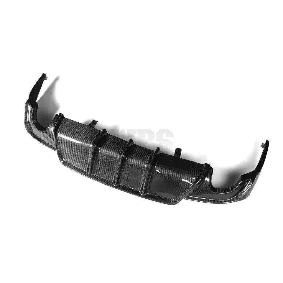 LEXUS IS F SPORT REAR BUMPER DIFFUSER W-STYLE, 3D GENUINE CARBON FIBER