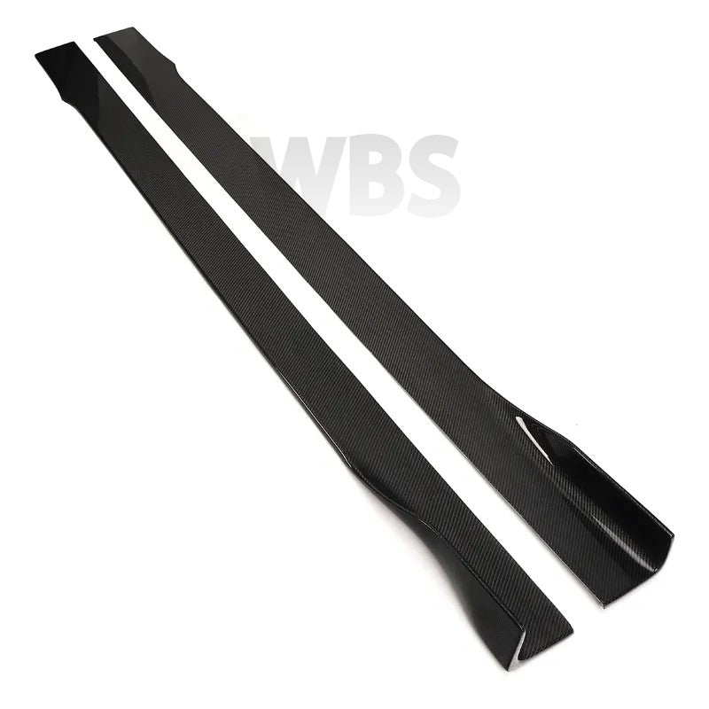 AUDI S-LINE A6/S6/A7/S7/RS7 SIDE SKIRT EXTENSIONS WBS STYLE, GENUINE 3D CF MATERIAL