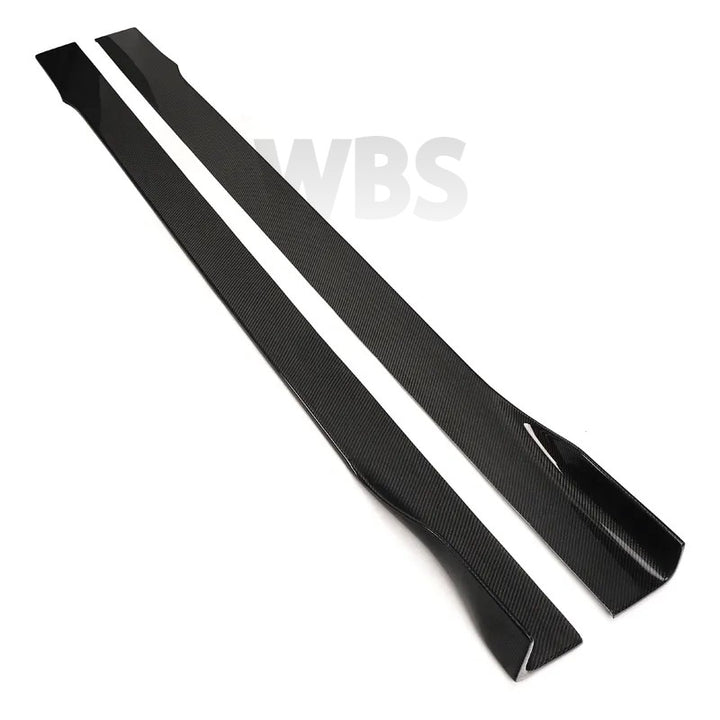 AUDI S-LINE A6/S6/A7/S7/RS7 SIDE SKIRT EXTENSIONS WBS STYLE, GENUINE 3D CF MATERIAL