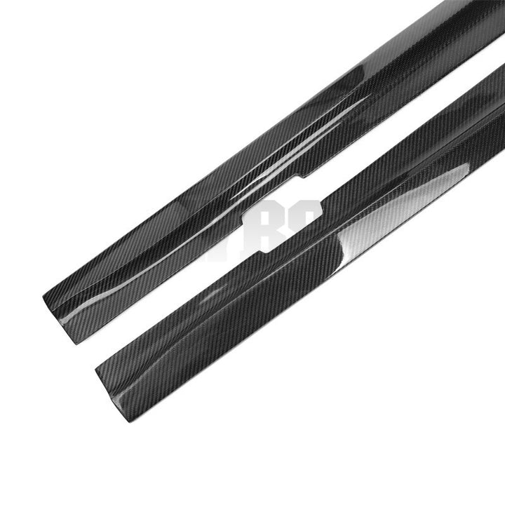 BMW E82 E88 M1 SIDE SKIRT EXTENSIONS, GENUINE CARBON FIBER MATERIAL