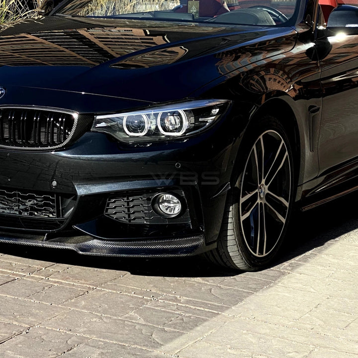 BMW F3X 4 SERIES FRONT BUMPER CANARDS GENUINE CARBON FIBER