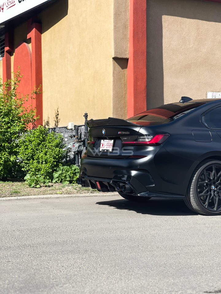 BMW G20 3 SERIES TRUNK SPOILER GTX V3 STYLE GENUINE CARBON FIBER