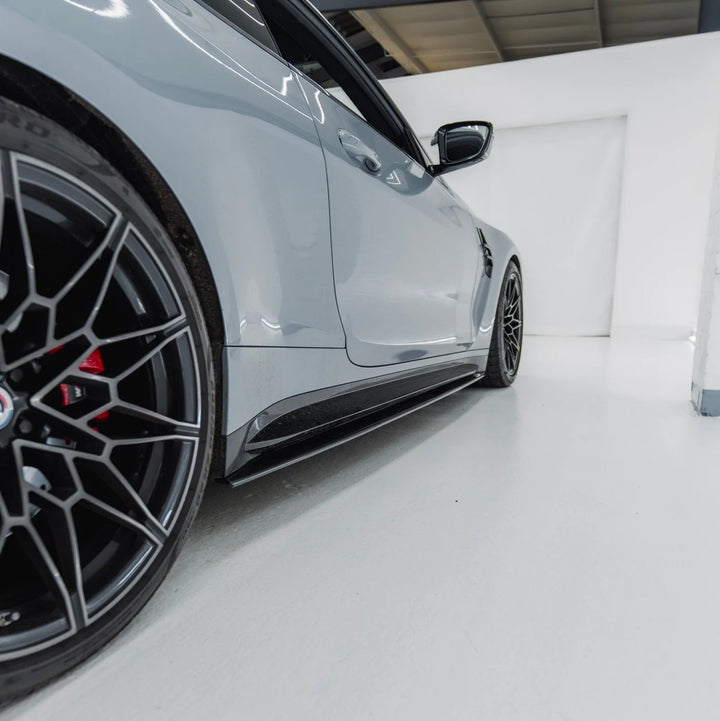 BMW G8X M3 M4 SK1 STYLE SIDE SKIRTS GENUINE DRY CARBON FIBER