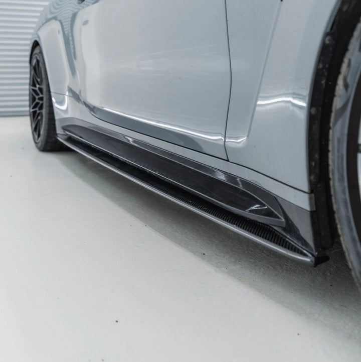 BMW G8X M3 M4 SK1 STYLE SIDE SKIRTS GENUINE DRY CARBON FIBER