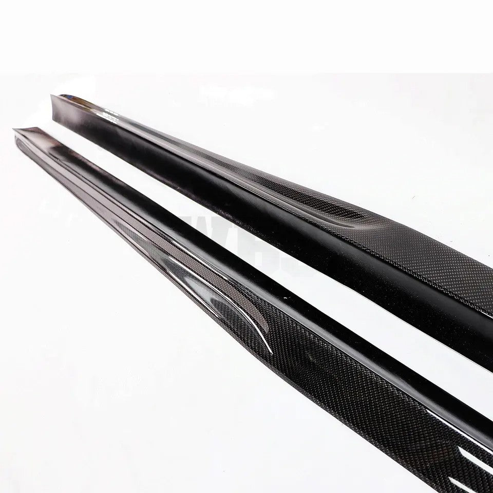 MERCEDES W213 E63 SIDE SKIRT EXTENSIONS MP STYLE GENUINE CARBON FIBER