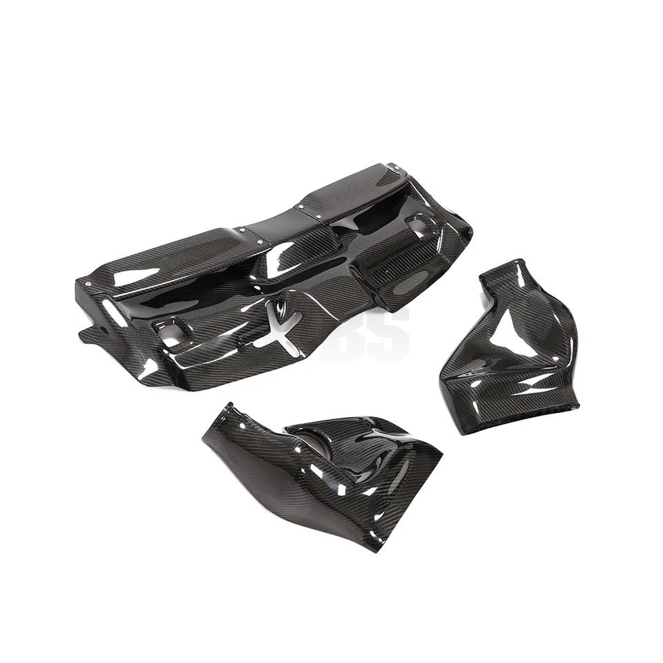MERCEDES W204 C63 BLACK SERIES AIR INTAKES KIT SYSTEM COVER GENUINE CARBON FIBER