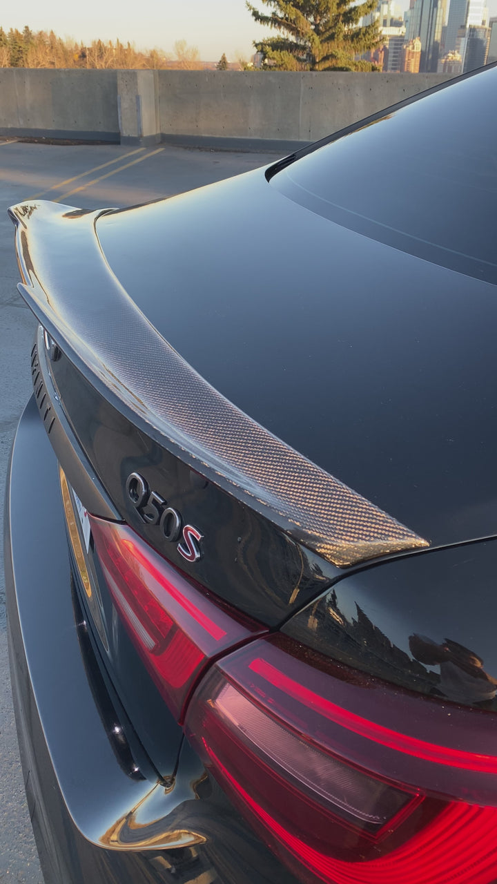 INFINITI Q50 PSM TRUNK SPOILER GENUINE CARBON FIBER