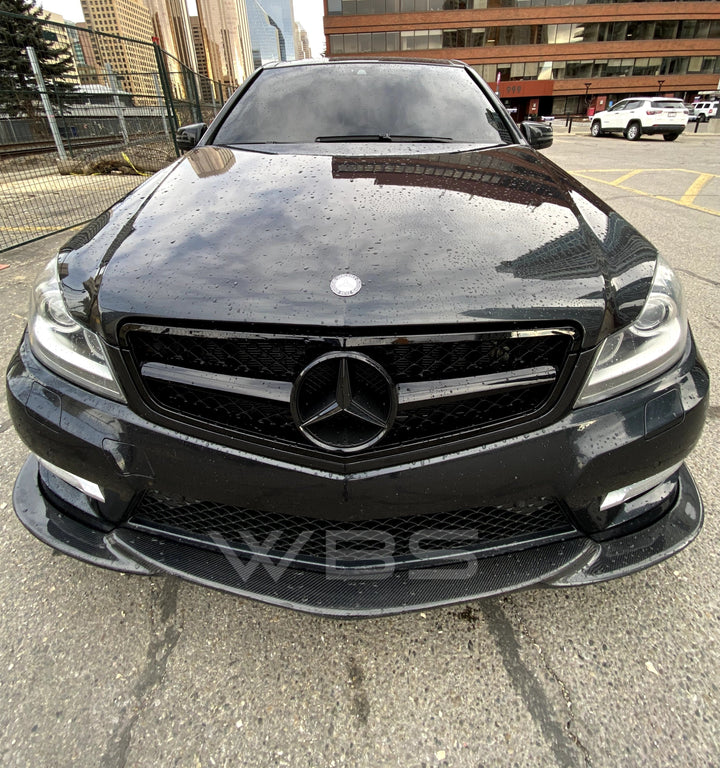 MERCEDES W204 C CLASS/ C63 FRONT LIP BLACK SERIES STYLE GENUINE CF