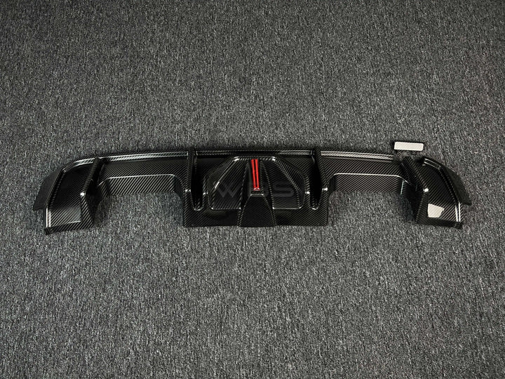 BMW M3/M4 G8X DIFFUSER LED AK STYLE GENUINE CARBON FIBER