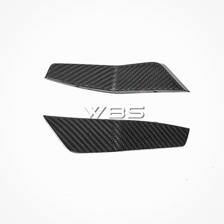 AUDI RS6 /RS7 C8 GT STYLE FRONT BUMPER CANARD SET GENUINE CARBON FIBER