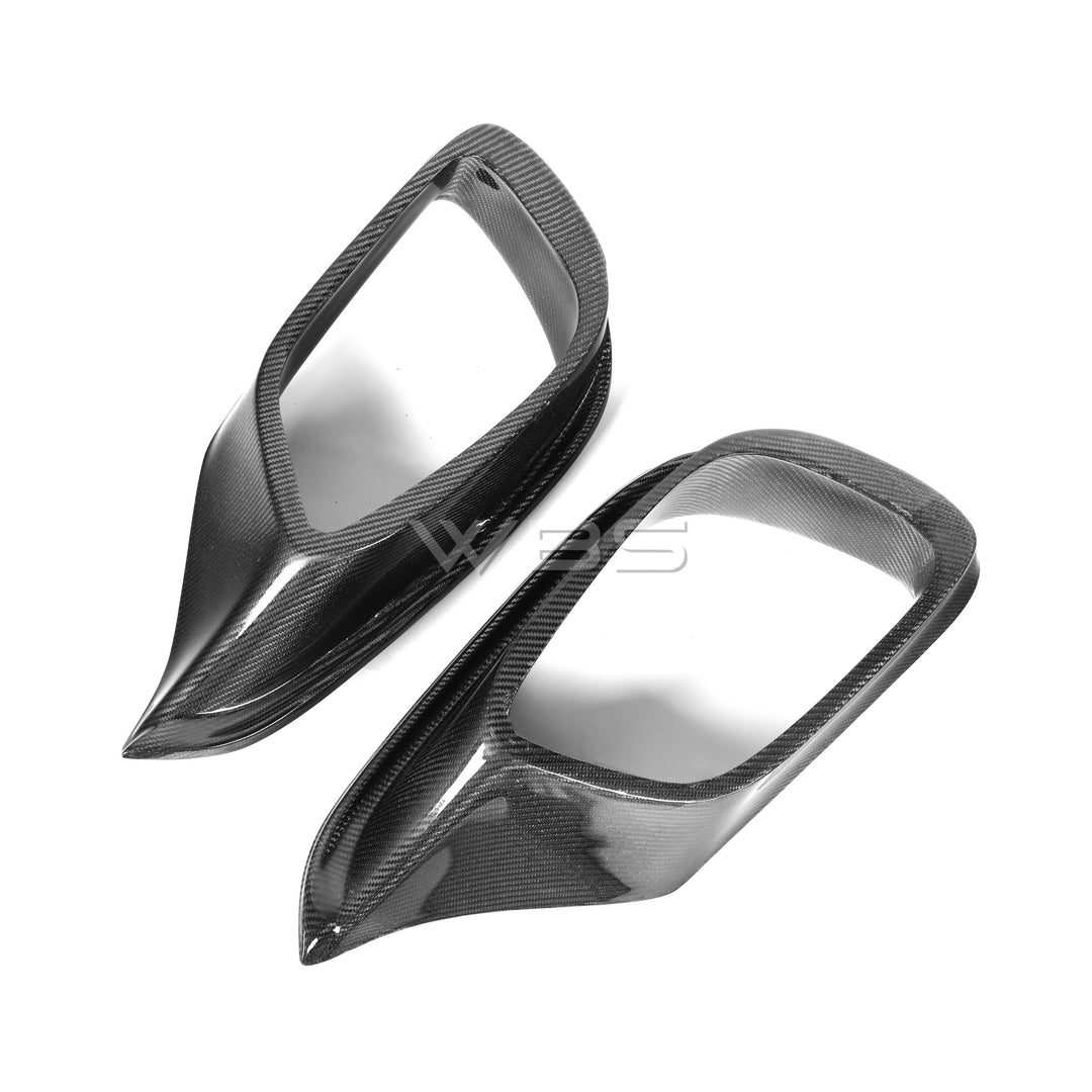 MERCEDES W213 E63 FRONT BUMPER VENT TRIMS GENUINE CARBON FIBER