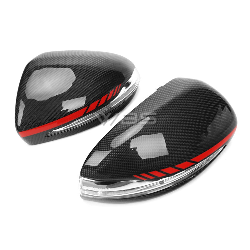 MERCEDES W205 C63/C CLASS MIRROR CAPS AMG STYLE GENUINE CARBON FIBER