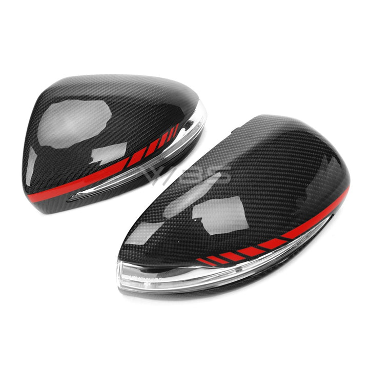 MERCEDES W205 C63/C CLASS MIRROR CAPS AMG STYLE GENUINE CARBON FIBER