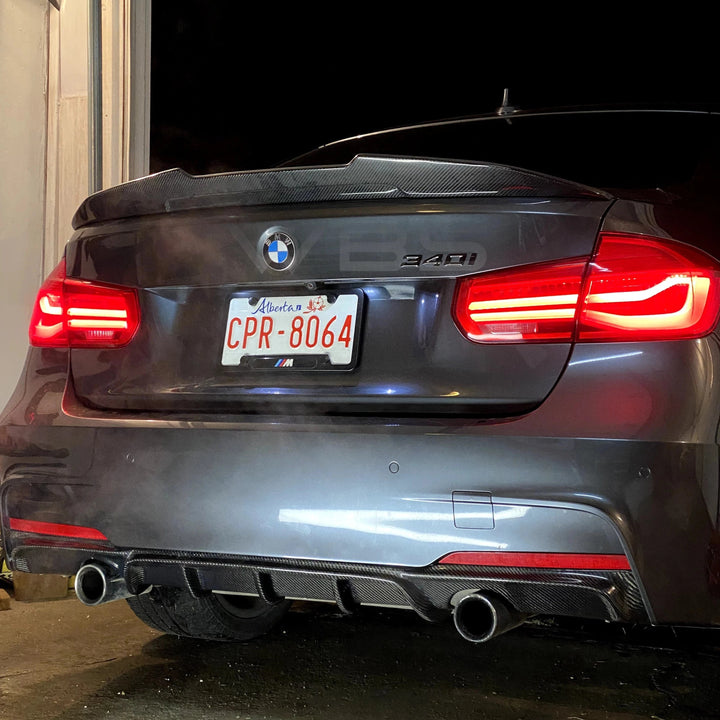 BMW 3-SERIES F30 PSM TRUNK SPOILER GENUINE CARBON FIBER