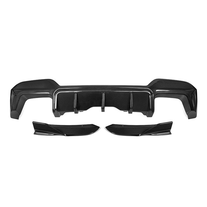 WBS - BMW X3M F97 LCI SQ STYLE REAR DIFFUSER KIT GENUINE CARBON FIBER