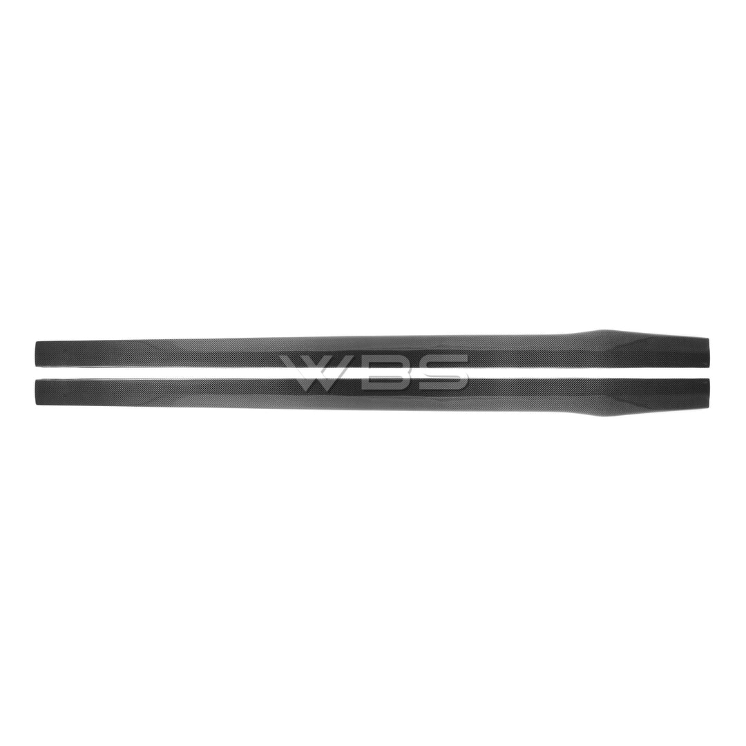MERCEDES W205 C CLASS/ C63 COUPE V STYLE SIDE SKIRT EXTENSIONS GENUINE CARBON FIBER