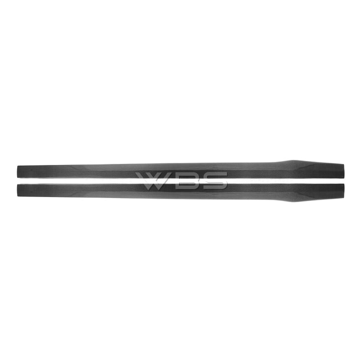 MERCEDES W205 C CLASS/ C63 COUPE V STYLE SIDE SKIRT EXTENSIONS GENUINE CARBON FIBER